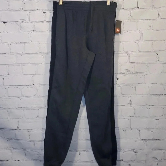 AIRWALK 100% Polyester Solid Charcoal Gray Active Pants Joggers Size M - Picture 1 of 9